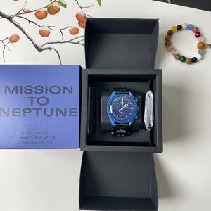 🍀Swatch X Omega Speedmaster Mission To Neptune MoonSwatch Neptun